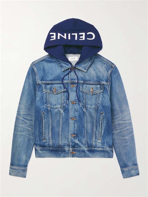 celine denim jacket hoodie